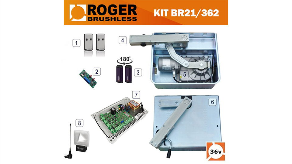 motor cổng âm sàn roger kit br21-362